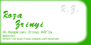 roza zrinyi business card